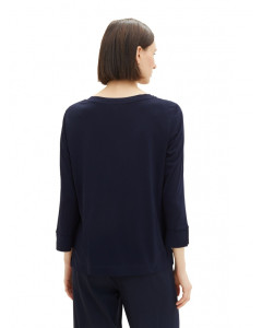 Футболка з довгими рукавами 1038161-10668 Tom Tailor M Темно-синій 1038161-10668
