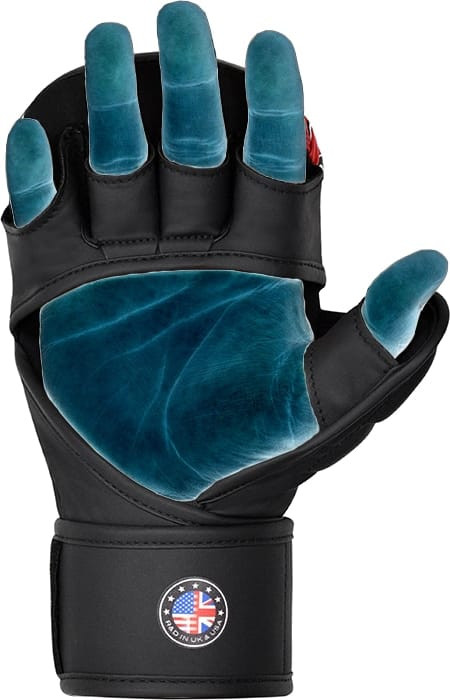 Рукавиці тренувальні RDX GRAPPLING GLOVES SHOOTER NEW AURA F17 чорний, червоний Уні XL GSR-F17BR