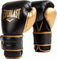 Рукавиці боксерські EVERLAST POWERLOCK 2R TRAINING GLOVE чорний, золотий Уні 16 унцій (P00002665) P00002665