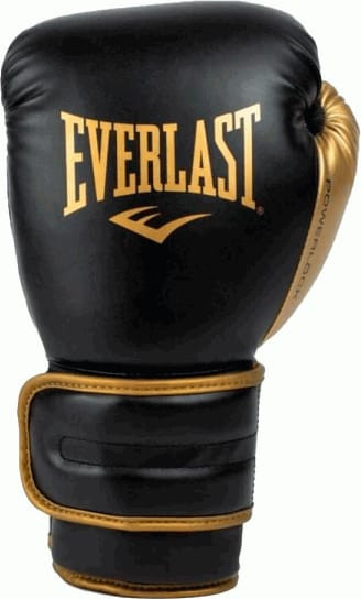 Рукавиці боксерські EVERLAST POWERLOCK 2R TRAINING GLOVE чорний, золотий Уні 16 унцій (P00002665) P00002665