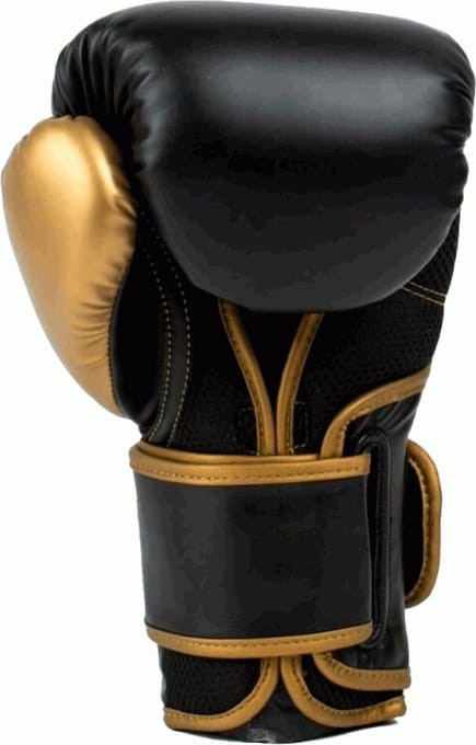 Рукавиці боксерські EVERLAST POWERLOCK 2R TRAINING GLOVE чорний, золотий Уні 16 унцій (P00002665) P00002665