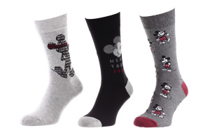Шкарпетки MICKEY ECRITURE DANS MICKEY/ALL OVER DE MICKEY/TET сірий, чорний Діт 39-42 93154162-1