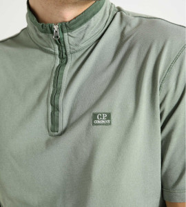 Футболка C.P. Company Tacting Piquet Zipped Polo Shirt Duck Green 16CMPL176A006263G-649