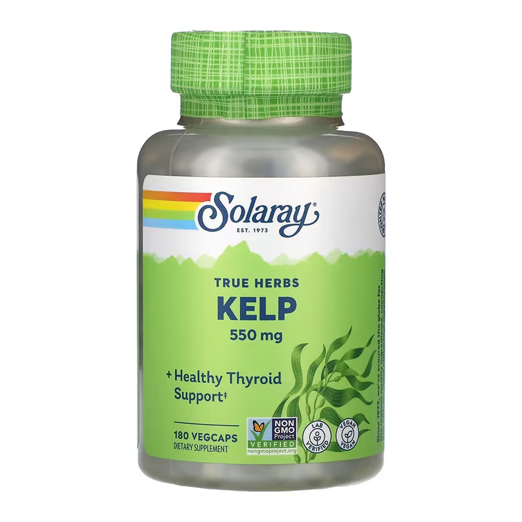 Капсули Solaray Kelp 550mg - 180 vcaps 2023-10-6772