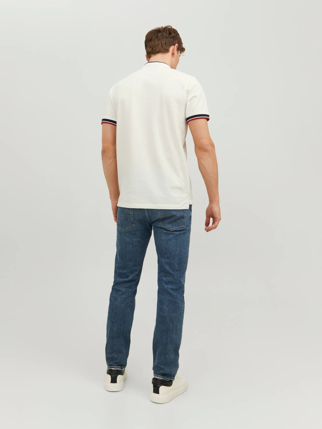 Поло JPRBLUWIN MAO POLO SS SN 12171658-Cloud Dancer-Fit:REG / WHISPER WHITE Jack&Jones L Білий 12171658-Cloud Dancer-Fit