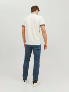 Поло JPRBLUWIN MAO POLO SS SN 12171658-Cloud Dancer-Fit:REG / WHISPER WHITE Jack&Jones L Білий 12171658-CLOUD DANCER-FIT