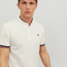 Поло JPRBLUWIN MAO POLO SS SN 12171658-Cloud Dancer-Fit:REG / WHISPER WHITE Jack&Jones L Білий 12171658-CLOUD DANCER-FIT