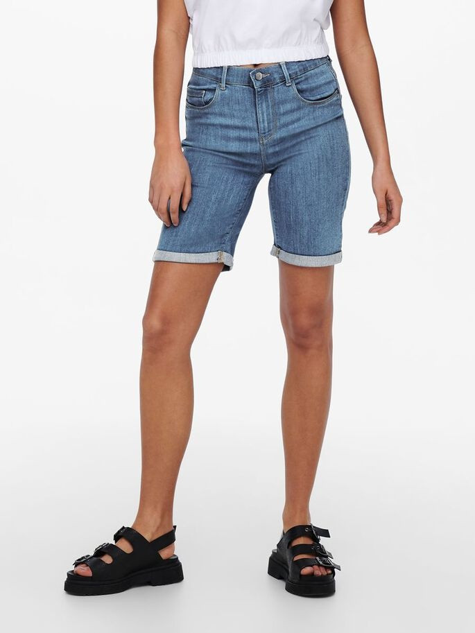 Шорти ONLRAIN LIFE MID LONG SHORTS NOOS 15176847 Medium Blue Denim ONLY L Блакитний 15176847MediumBlueDen