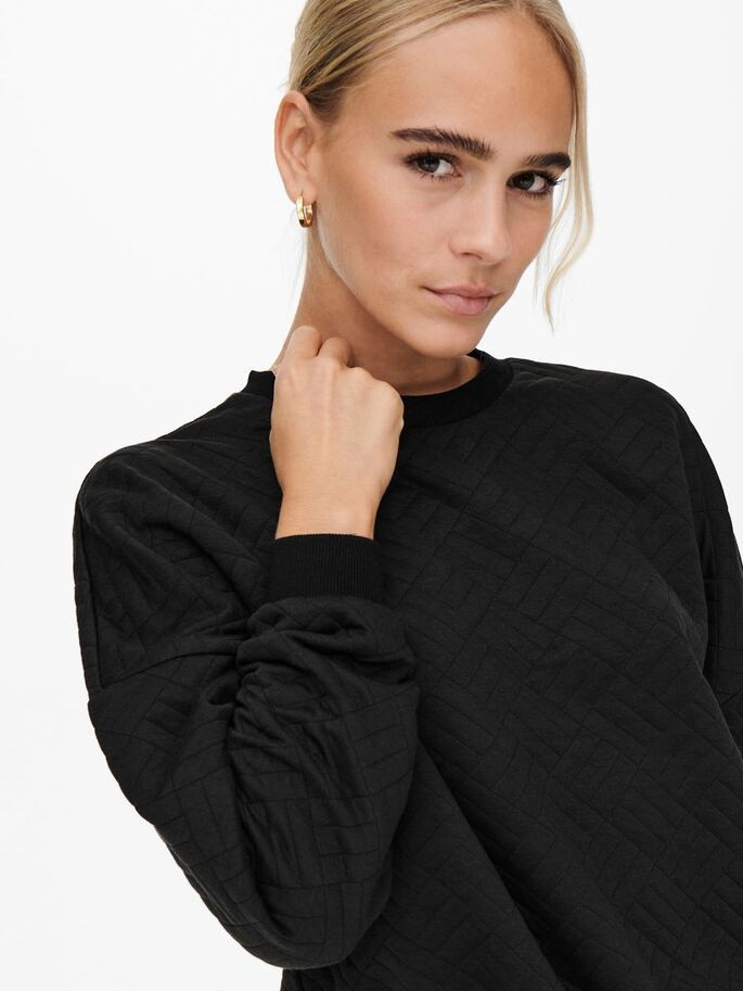 Толстовка ONLSQUARE L/S STRING O-NECK CC SWT 15234269-Black ONLY M Чорний 15234269-Black