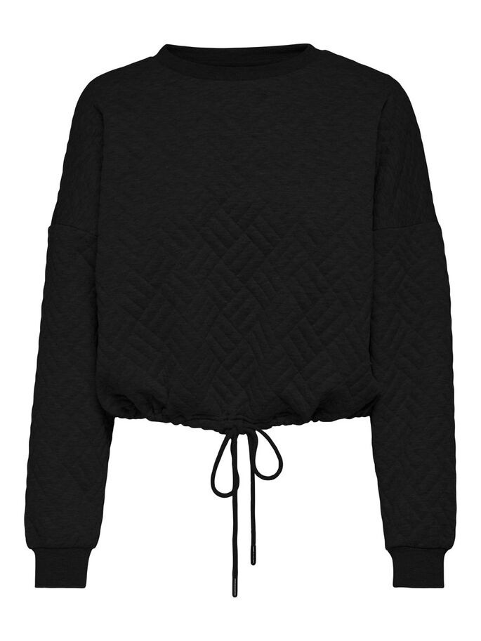 Толстовка ONLSQUARE L/S STRING O-NECK CC SWT 15234269-Black ONLY M Чорний 15234269-Black