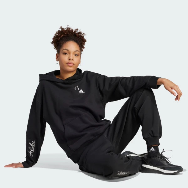 Штани SCRIBBLE EMBROIDERY FLEECE IJ8771 Adidas L Чорний IJ8771
