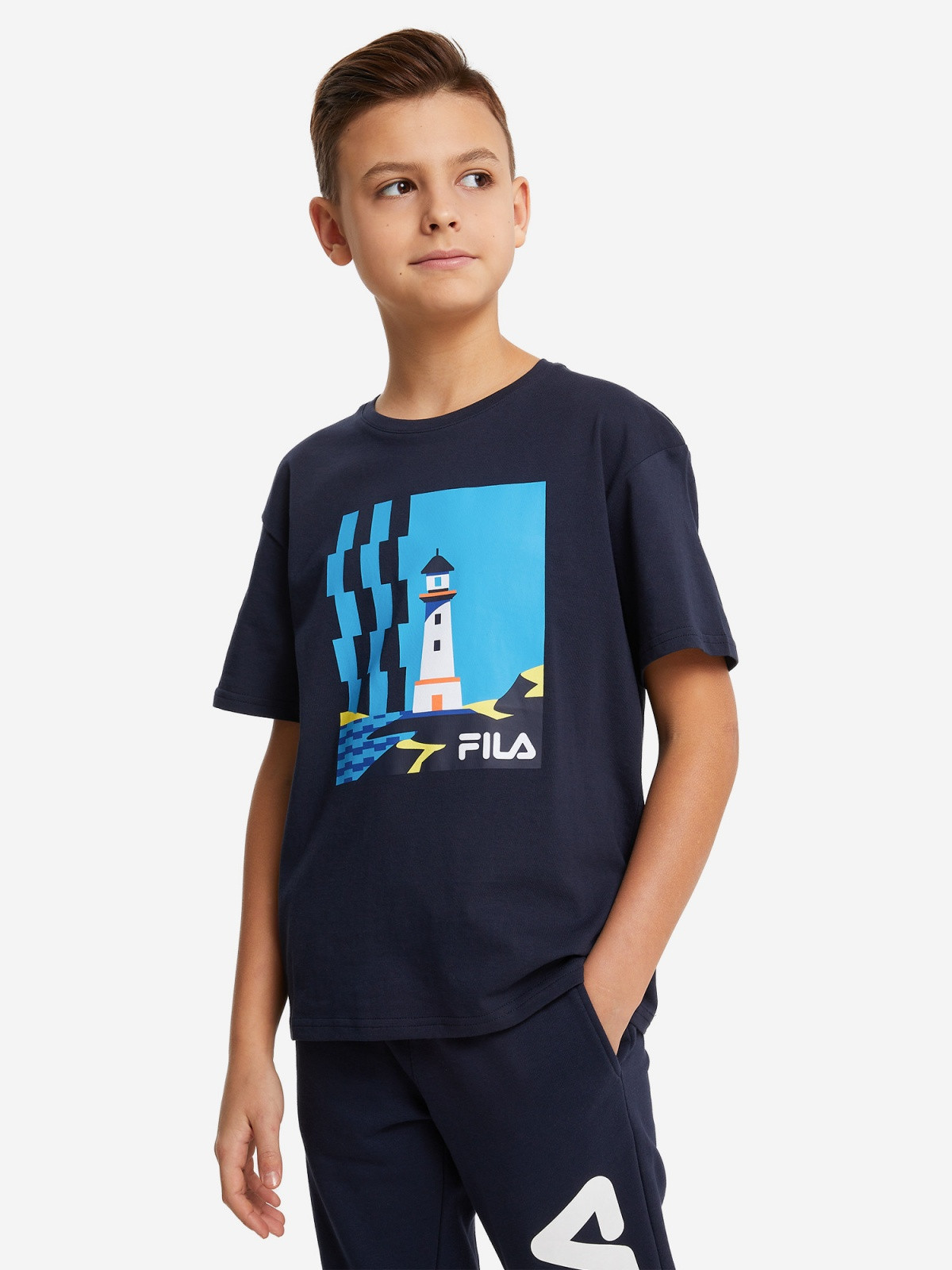 Футболка для хлопчиків 126851FLA-Z4 FILA 134-140 (140) Темно-синій 126851FLA-Z4