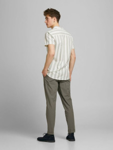 Сорочка JORTOM SHIRT SS 12187609 Sea Spray Jack&Jones S Бежевий 12187609SEASPRAY