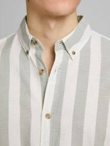 Сорочка JORTOM SHIRT SS 12187609 Sea Spray Jack&Jones S Бежевий 12187609SEASPRAY