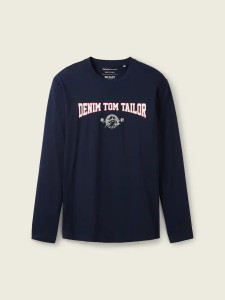 Футболка з довгими рукавами 1039792ХХ10668 Tom Tailor L Темно-синій 1039792ХХ10668