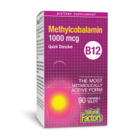 Таблетки Natural Factors B12 Methylcobalamin 1000 mcg - 90 tabs 2023-10-3806