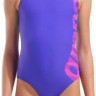 Купальник закритий для дівчат Arena GRAPHIC SWIMSUIT V BACK фіолетовий, рожевий дитячий 164 см (0104 010407-880