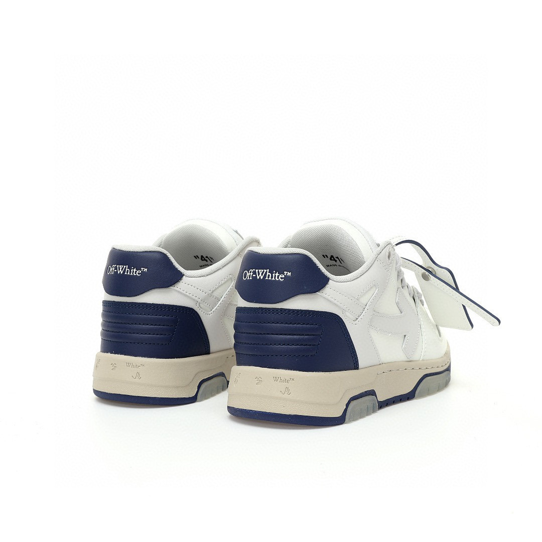 Кросівки Off-White Out Of Office Leather Sneakers 'White Blue' OMIA189F23LEA0050546