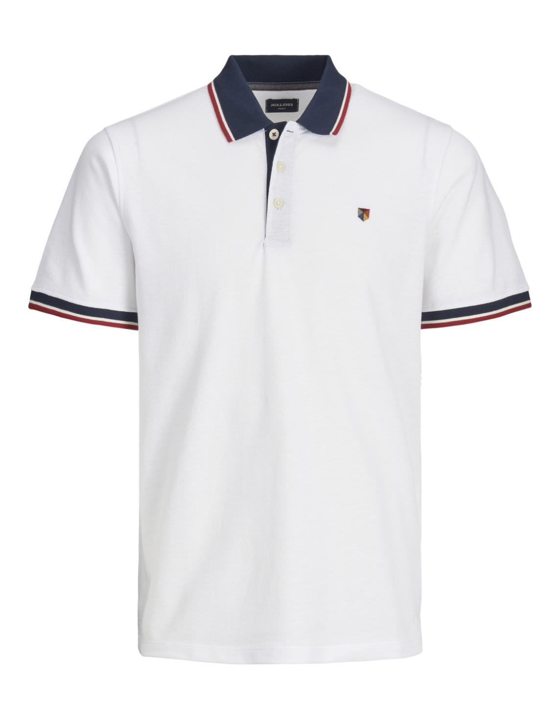 Поло JPRBLUWIN POLO SS NOOS 12169064-Cloud Dancer-Fit:REG SOLID Jack&Jones L Білий 12169064-Cloud Dancer-Fit