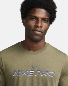 Футболка M NK DF TEE DB NIKE PRO FJ2393-222 Nike L Хакі FJ2393-222