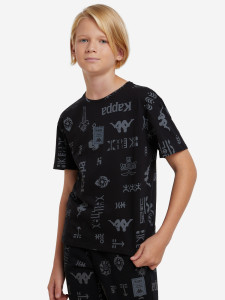 Футболка для хлопчиків 127356KAP-B1 Kappa 134-140 (140) Чорний 127356KAP-B1