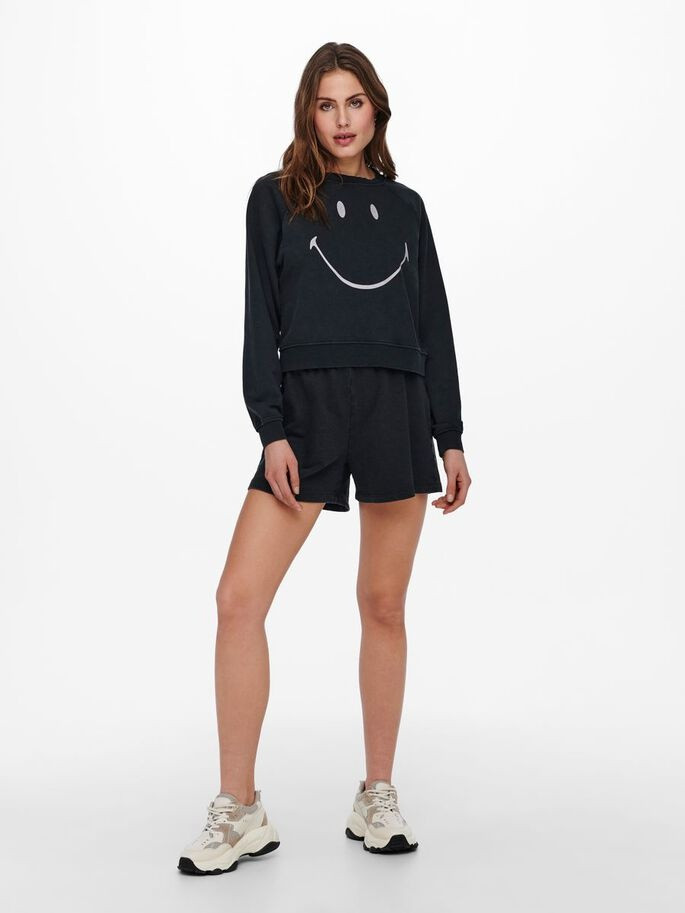 Шорти ONLSMILEY LIFE SHORTS SWT 15232827 Black-SMILEY ONLY L Чорний 15232827Black-SMILEY