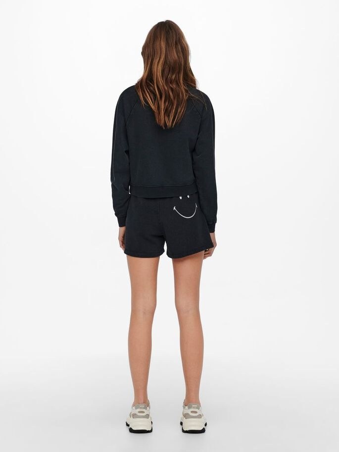 Шорти ONLSMILEY LIFE SHORTS SWT 15232827 Black-SMILEY ONLY L Чорний 15232827Black-SMILEY