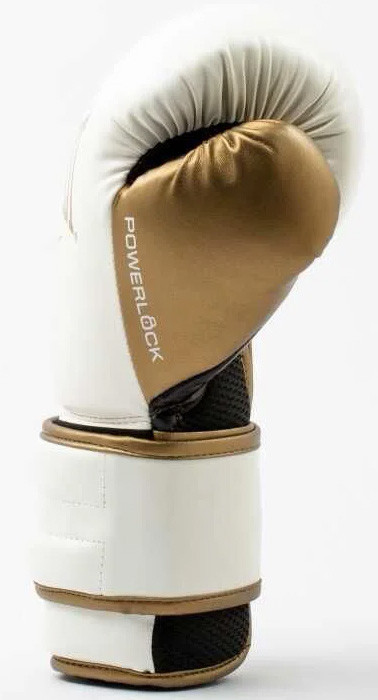 Рукавиці боксерські Everlast POWERLOCK 2R TRAINING GLOVE білий, золотий Уні 14 унцій P00003050