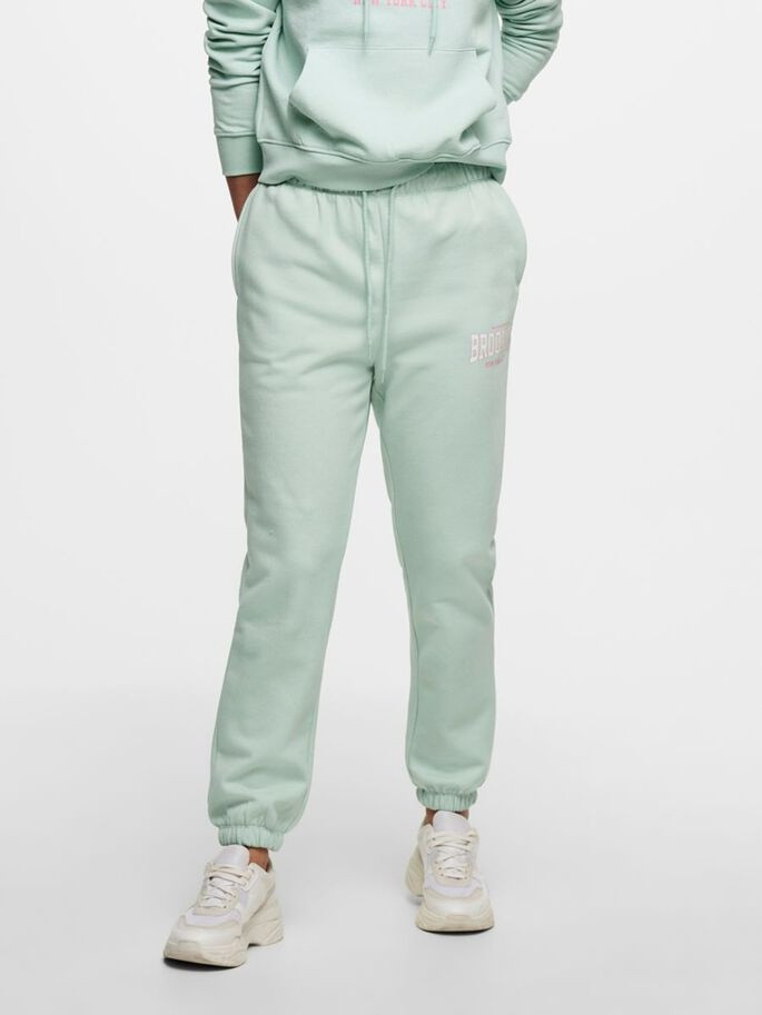 Штани ONLCOLLEGE LIFE PANTS SWT 15235557-Surf Spray-Print: BROOKLYN ONLY XL Бірюзовий 15235557-Surf Spray-Print