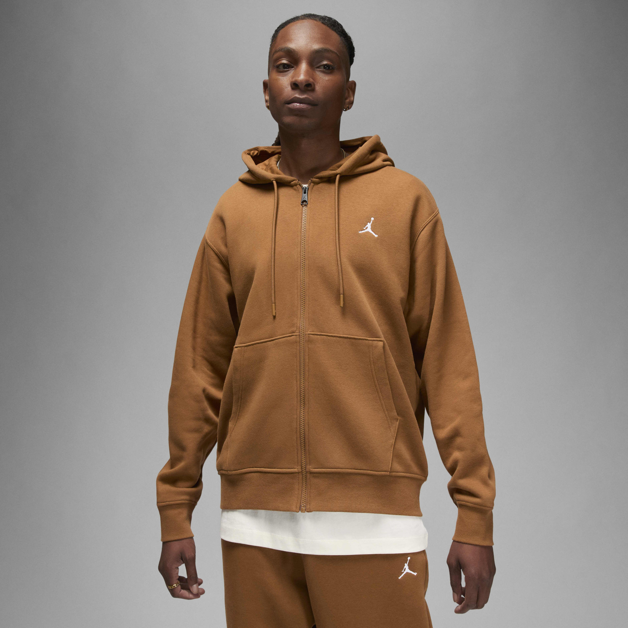 Толстовка чоловіча Air Jordan Ess Flc Fz Brown FJ7771-281