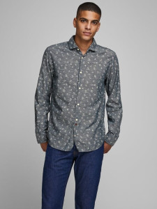 Сорочка 12170683NavyBlazer Jack&Jones L Сірий 12170683NAVYBLAZER