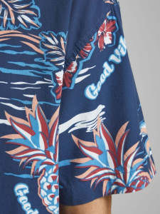 Сорочка JORTROPICANA RESORT SHIRT S/S LTN 12187956 Ensign Blue Jack&Jones L Синій 12187956ENSIGNBLUE