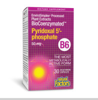 Капсули Natural Factors BioCoenzymated Pyridoxal 5'-phosphate 50mg - 30 vcaps 2023-10-3808