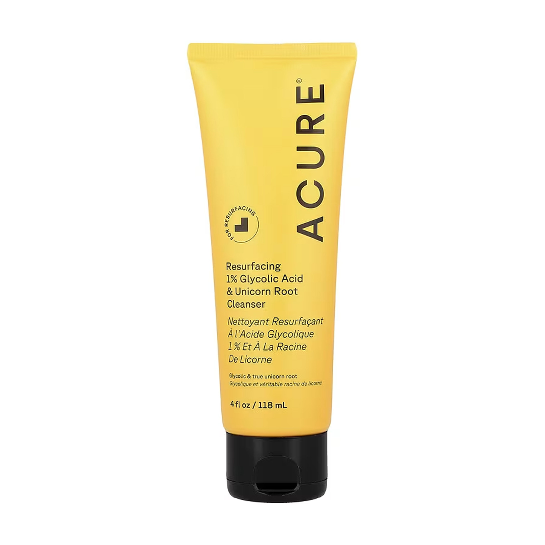 Рідина Acure Resurfacing 1% Glycolic Acid & Unicorn Root Cleanser - 118 ml 2023-10-5450