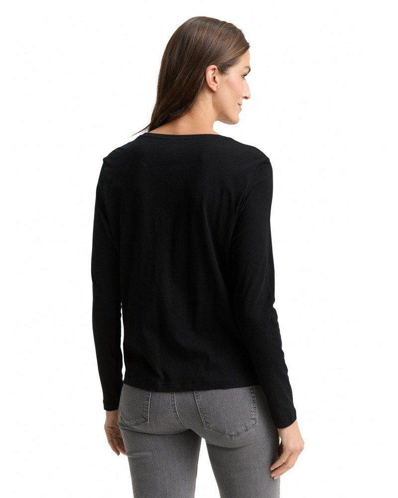 Футболка women's T-shirt 1048951-14482 Tom Tailor S Чорний 1048951-14482