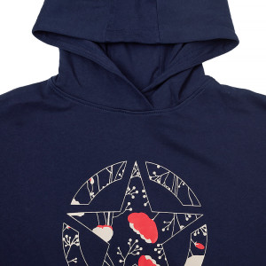 Кофта JEEP HOODED CROPPED SWEATSHIRT STAR Botanical Print O102607-A184