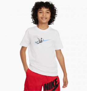 Футболка підліткова K NSW TEE SOCCER BALL FA23 FD3974-100 Nike XL Білий FD3974-100