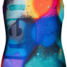 Купальник закритий для дівчат Arena SPRAY PAINT SWIMSUIT SWIM PRO чорний, синій, рожевий дитячий 164 010286-590