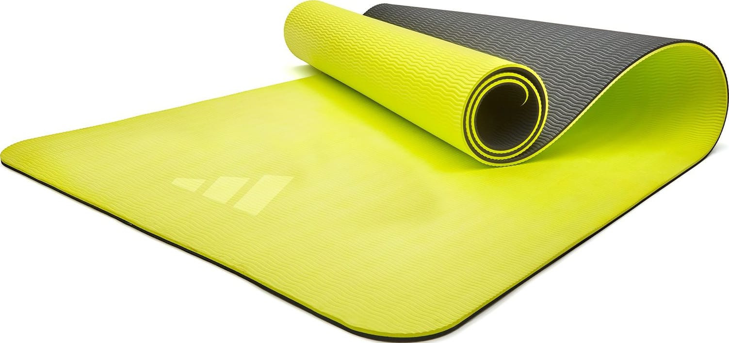 Килимок для йоги Adidas Double Sided Yoga Mat жовтий, сірий 176 х 61 х 0,6 см (ADYG-10400BLY-NL) ADYG-10400BLY-NL