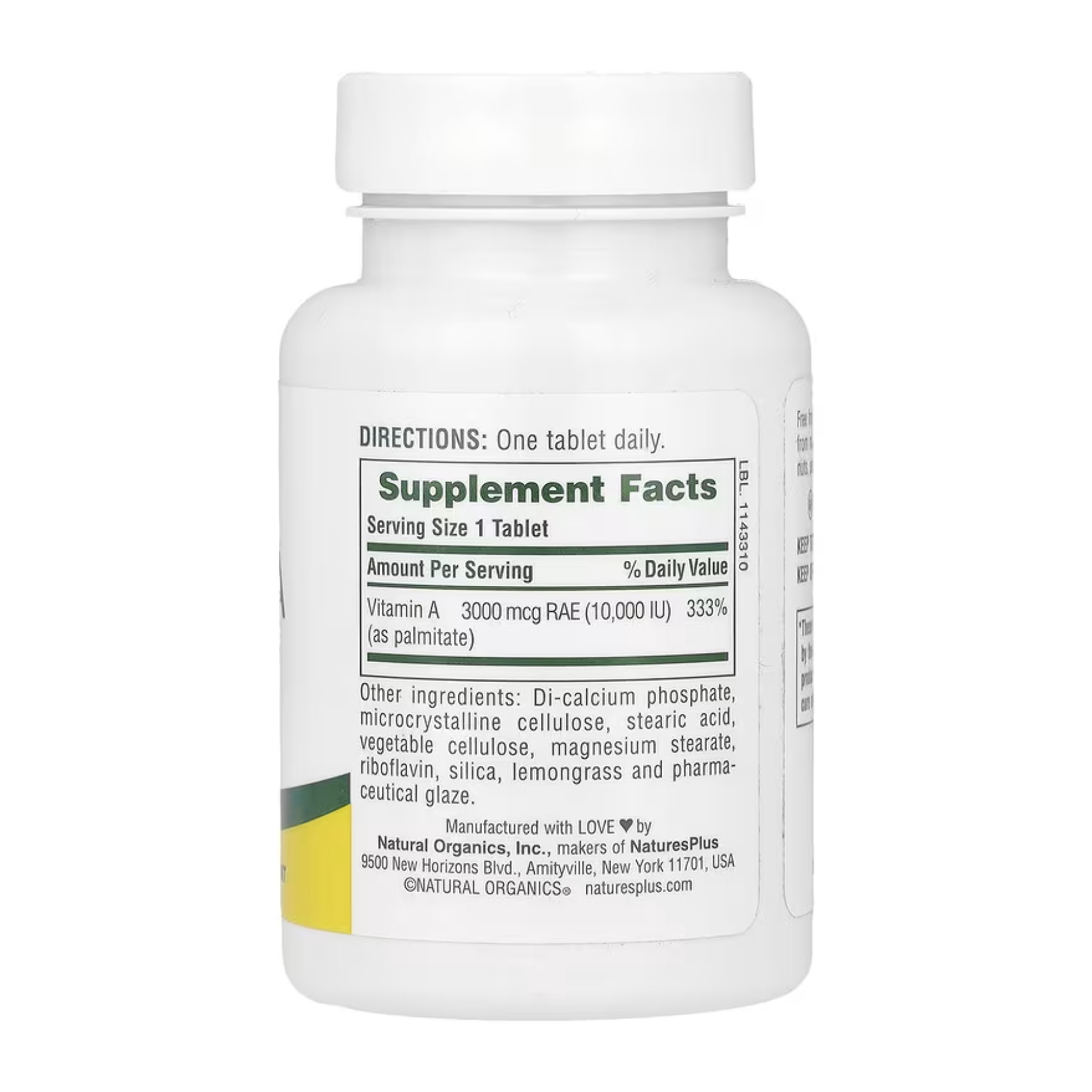 Таблетки Nature's Plus VIT A 10,000 IU Water-Dispersible - 90 tabs 2023-10-5227