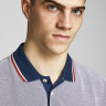 Поло JPRBLUWIN POLO SS NOOS 12169064-Mood Indigo-Fit:REG W. WHISPER WHITE Jack&Jones L Сірий 12169064-MOOD INDIGO-FIT: