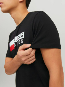 Футболка JJECORP LOGO TEE SS O-NECK NOOS 12151955-Black-Detail:Play 4 Jack&Jones L Чорний 12151955-BLACK-DETAIL:PLA
