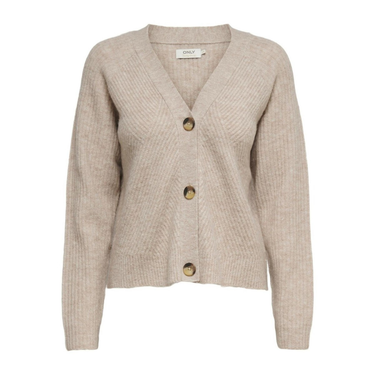 Кардиган ONLCAROL L/S CARDIGAN KNT NOOS 15196734-Pumice Stone ONLY L Бежевий 15196734-Pumice Stone-Det