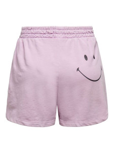 Шорти ONLSMILEY LIFE SHORTS SWT 15232827 Orchid Bloom-SMILEY ONLY L Бузковий 15232827ORCHIDBLOOM-SMILE