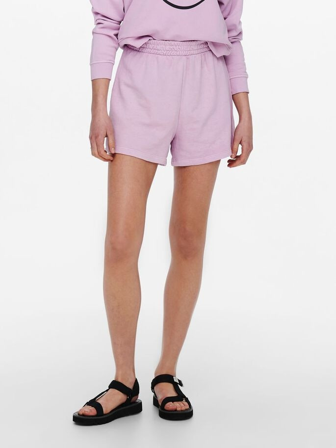 Шорти ONLSMILEY LIFE SHORTS SWT 15232827 Orchid Bloom-SMILEY ONLY L Бузковий 15232827OrchidBloom-SMILE