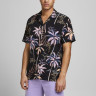 Сорочка JORTROPICANA RESORT SHIRT S/S LTN 12187956 Tap Shoe Jack&Jones XL Чорний 12187956TAPSHOE