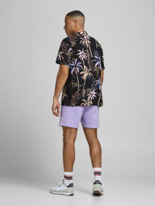 Сорочка JORTROPICANA RESORT SHIRT S/S LTN 12187956 Tap Shoe Jack&Jones XL Чорний 12187956TAPSHOE