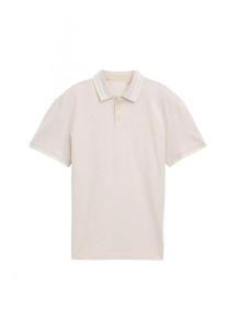 Футболка поло POLO SHIRT WITH STRETCH 1045629-38207 Tom Tailor L Кремовий 1045629-38207
