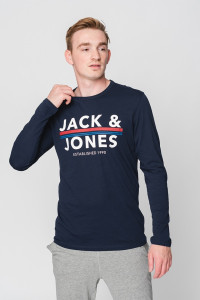 Футболка з довгими рукавами 12205129-Navy Blazer Jack&Jones L Темно-синій 12205129-NAVY BLAZER
