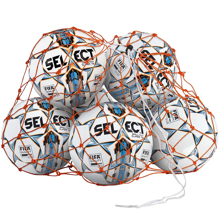 Сітка для м'ячів SELECT Ball net (003) помаранчевий, 10/12 balls 737010